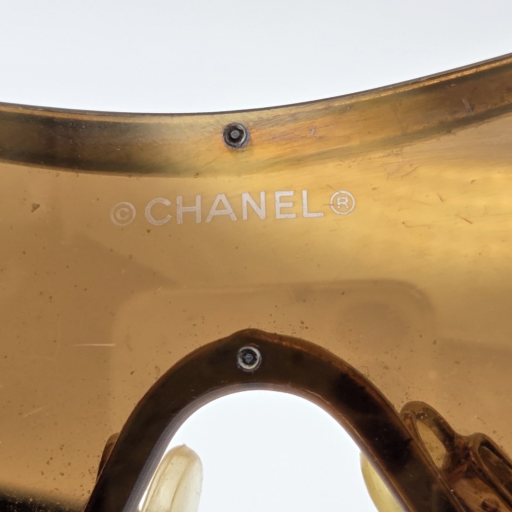Vintage Chanel Camellia Gold Wrap Sunglasses 4164-B C.125/6H Authenticated - Picture 7 of 11